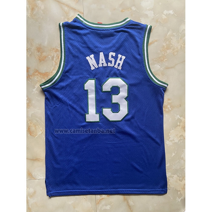 Camiseta Nino Dallas Mavericks Steve Nash #13 Mitchell & Ness 1998-99 Azul